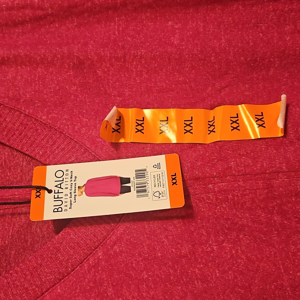 Nwt Pink Sweater David Bitton - Picture 2 of 2